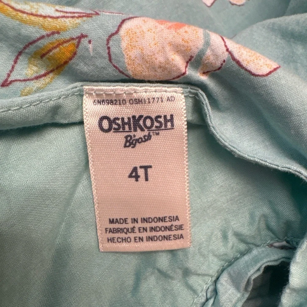 OshKosh B'gosh Girls Toddler Teal Floral Dress
